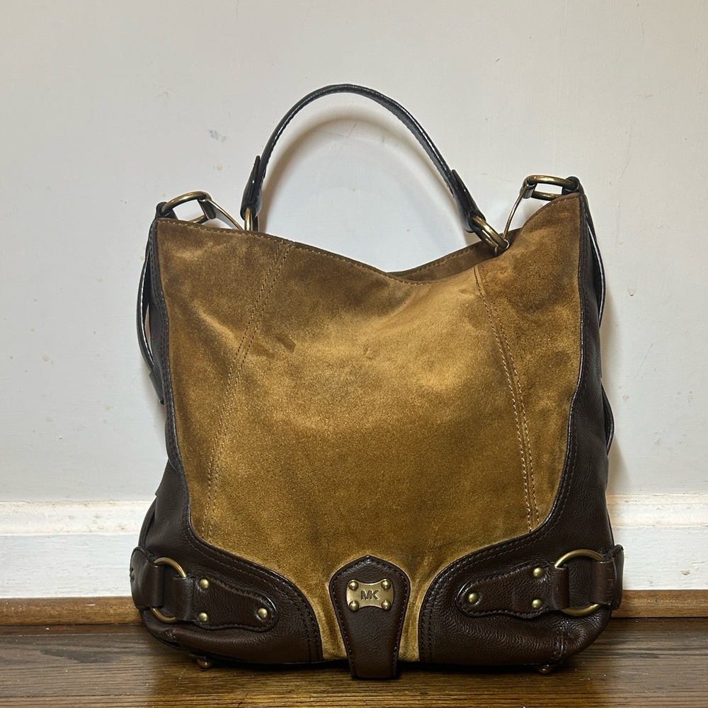 Vintage Michael Kors Suede and Leather Hobo Bag